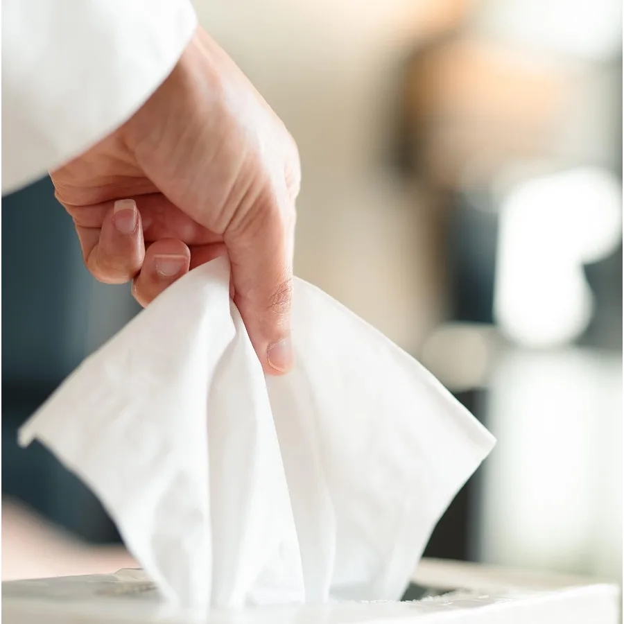 Lenços faciais macios de 2 camadas com loção hidratante para uso diário, ideais para escritório doméstico e viagens 1350 contagens em 18 pacotes de 75 C