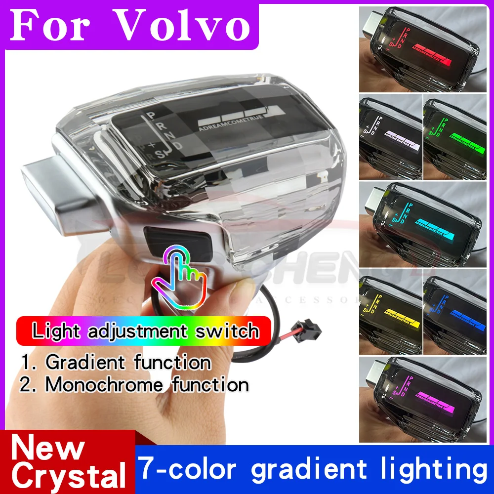 

For Volvo S60 XC60 S80 V60 V70 V40 V60 XC70 crystal led gear shift knob gear rod handle shifter Car interior accessories