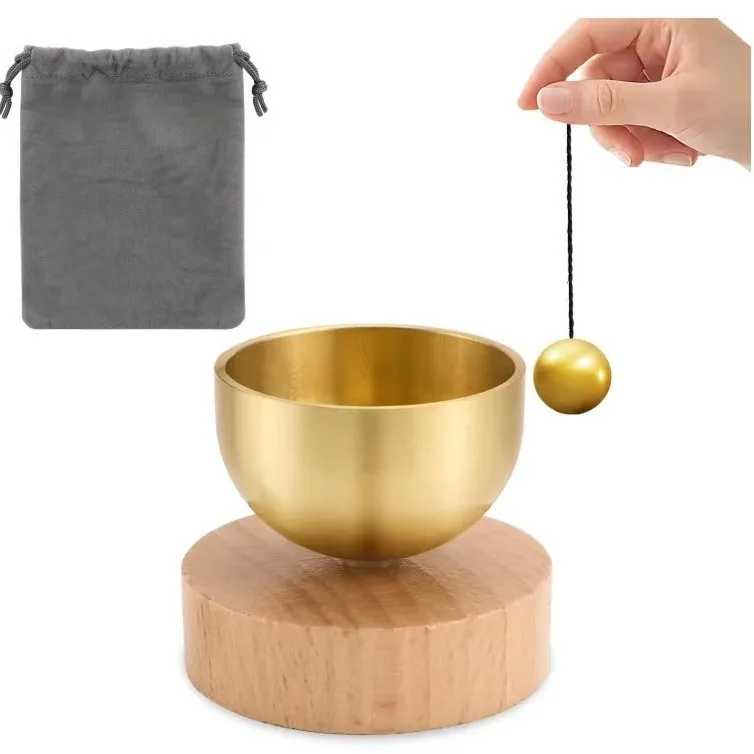 1 قطعة مجموعة صحون الموسيقى الصغيرة عالية الجودة للتأمل اليوغا الاسترخاء اليقظة شقرا شفاء نغمات واضحة لطيف هدية
