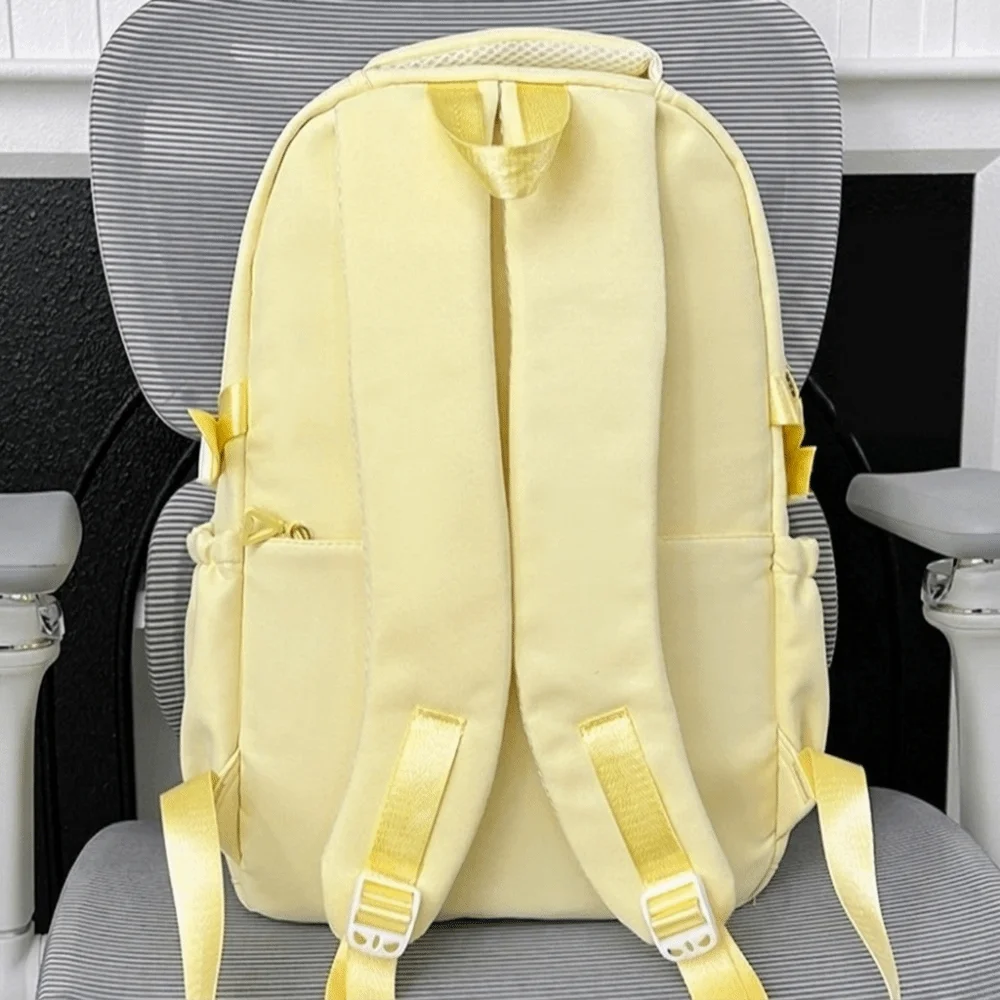 Preppy-Style Schulrucksack mit mehreren Fächern, großem Fassungsvermögen, leichtem Gewicht, Reißverschluss, mehreren Taschen, kariertem Farbblock-Design, Tagesrucksack – Detail 11