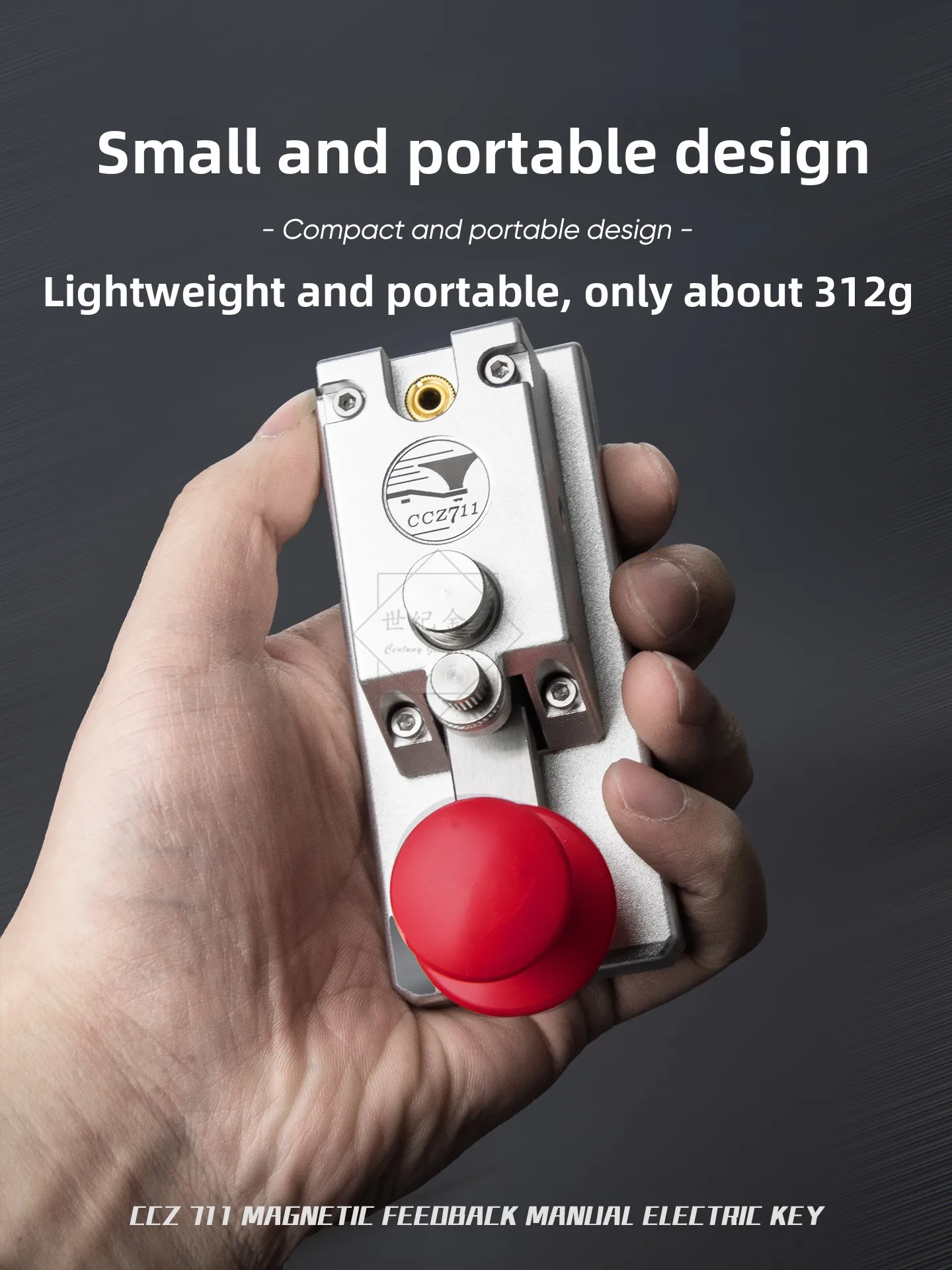 

Third Generation CCZ 711 CW Key Magnetic Feedback Direct Bond Manual Electric Morse Key Straight Mini CW key