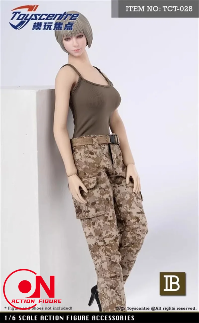ToysCentre TCT-028 1/6 Camisole spodnie moro kobiece czarne kamizelki zestaw spodni kamuflażowych Fit 12 cali figurka żołnierza ciało