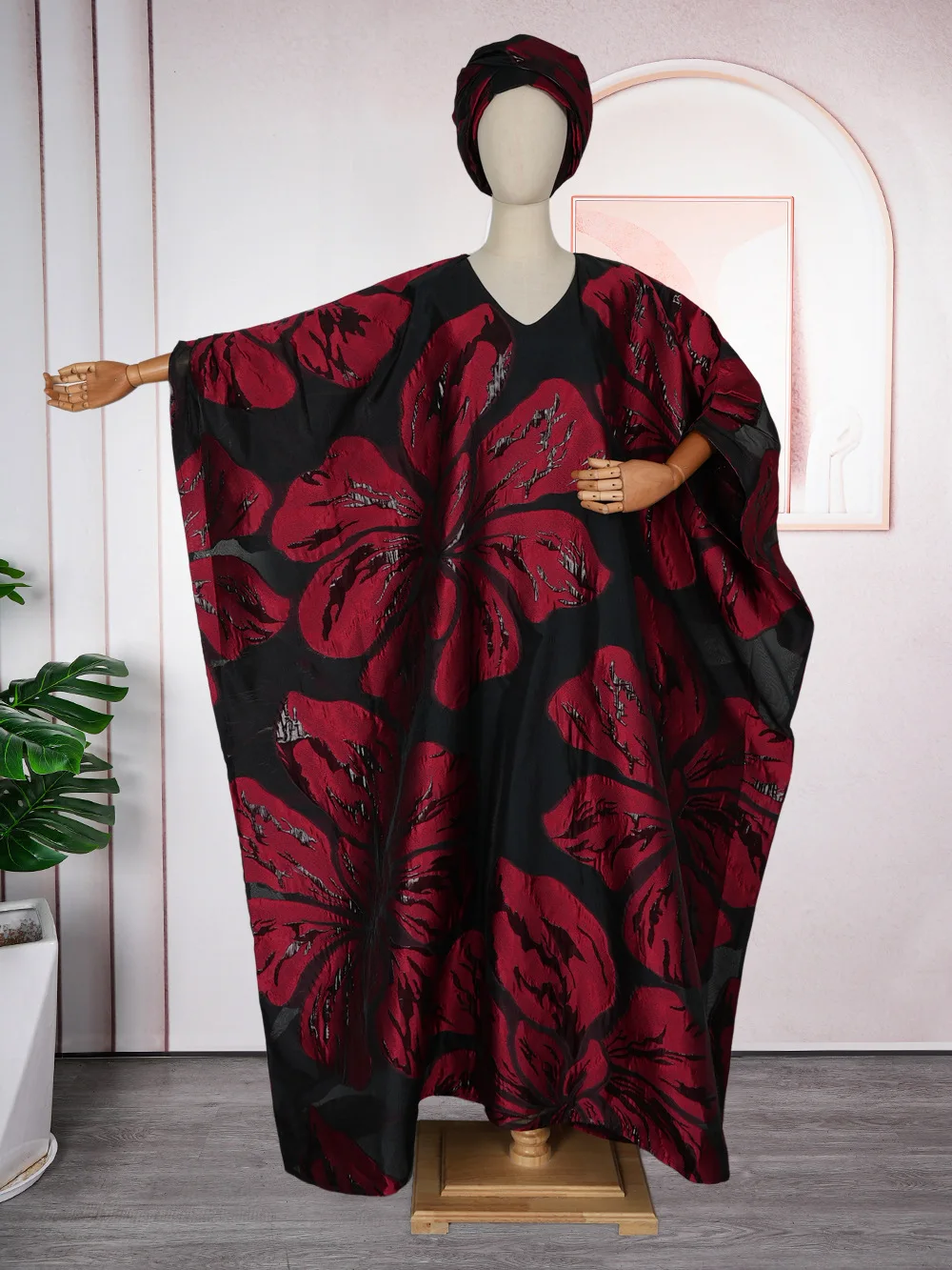 Neuheiten Luxus Afrikanische Plus Größe Kleid Druck Lose Stickerei Robe Muslimischen Dashiki Kleid Frauen Abaya mit Schal