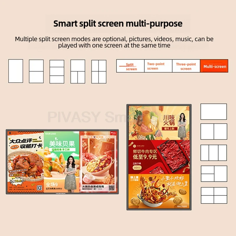 21.5/32 インチ LCD 広告テレビ Android タッチオールインワンマシン Intelligwall マウント Ent 広告表示画面店舗用