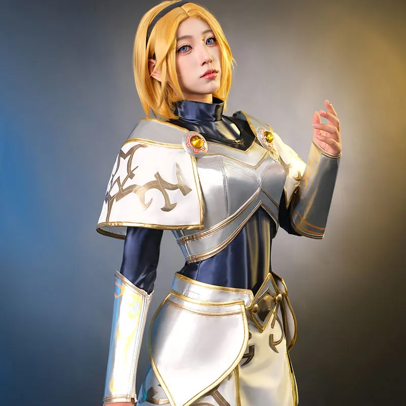 

ROLECOS LOL the Lady of Luminosity Lux Косплей Костюм Luxanna Crownguard Хэллоуин Люкс Костюм Женская Униформа Полный комплект наряда