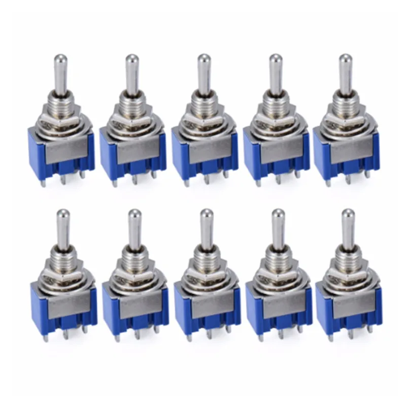 Deep blue mini 3-pin rocker switch single pole double throw switch 6A 125V micro toggle switch