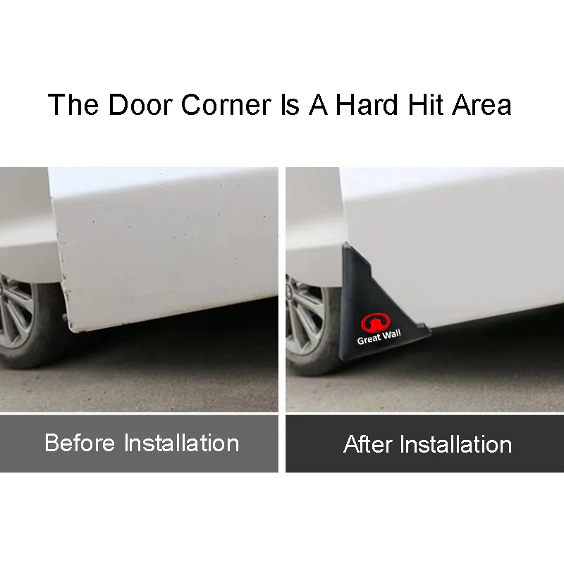 2Pcs Silicone Car Door Corner Cover Anti-Scratch Protector For Great Wall Hover H3 H5 M4 Poer Pao Voleex C30 Wingle 5 Florid