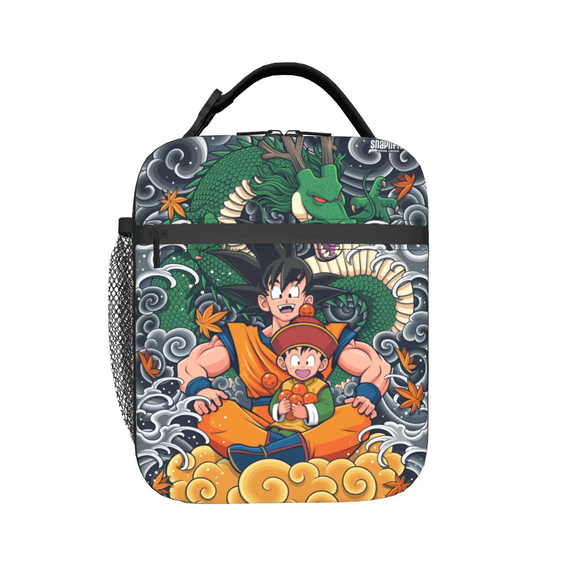 D-Dragon Ball Thermal Insulated Lunch Bags for Work Japanese Anime Portable Bento Box Cooler Thermal Lunch Boxes