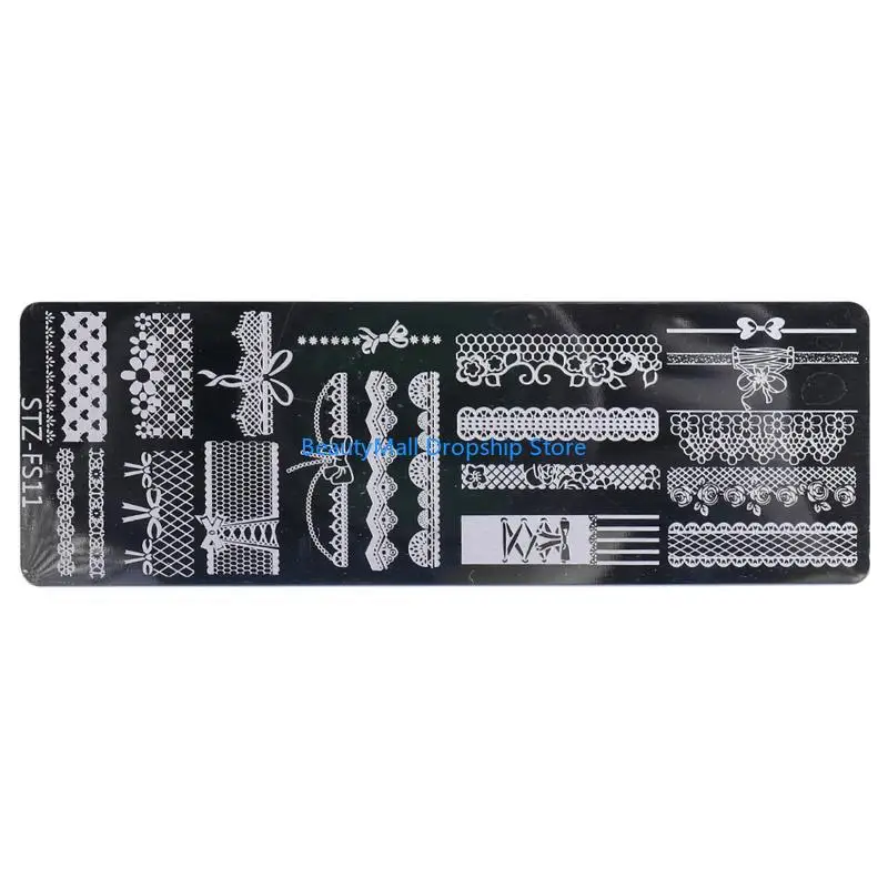 40JD فن الأظافر لصورة ختم لوحات الأفعى زهرة DIY قالب مانيكير للصورة #5