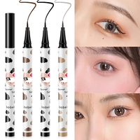 Waterproof Quick Dry Liquid Eyeliner Lying Silkworm Eyelash Pen Long-lasting Black Brown Eyeliner Pencil Beauty Eyes Makeup Tool