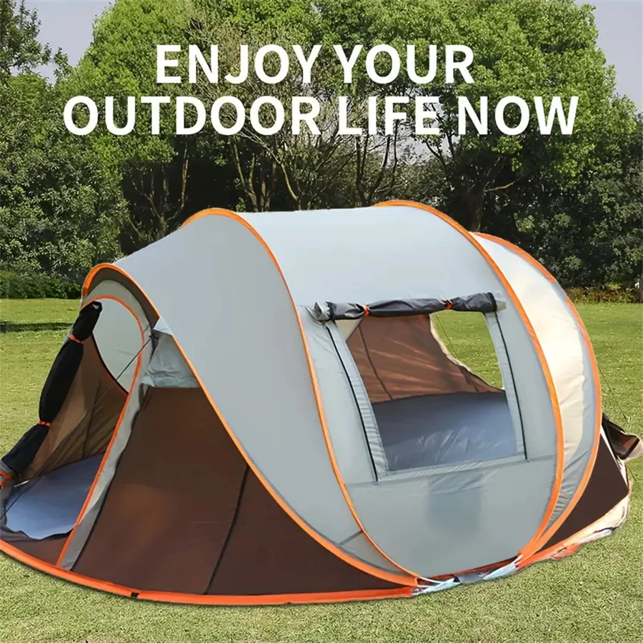 Tent outdoor camping free quick-open hand-thrown boat-shaped tent outing camping tent travel anti-mosquito net