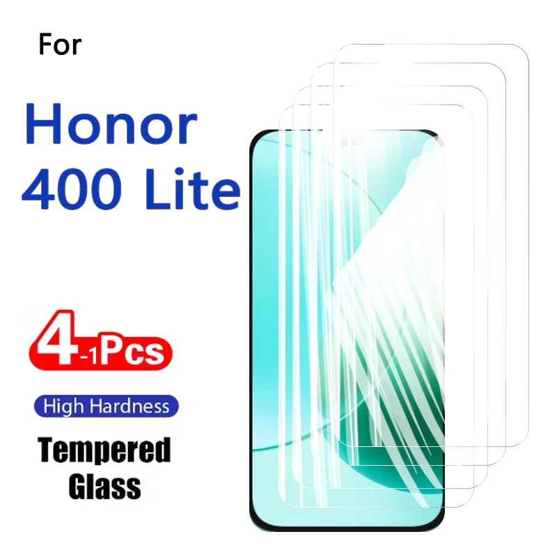 

1-4 шт. защитные пленки для экрана Honor 400 Lite 6,7 дюйма из закаленного стекла с кристаллами 9H, алюминиевый чехол с защитой от царапин, удобный отпечаток пальца