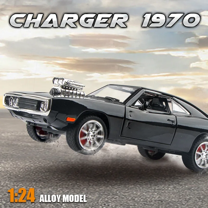 

Dodge Charger 1970 1:24 American Super Muscle Car Alloy Diecast Model Toys Sound & Light Simulation Christmas Gifts for Kids