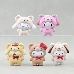 Hello Kitty 5Cm Figure Sanrio Anime Cinnamoroll Melody Pachacco Pom  Purin Kuromi Mini Figurines Collectibles Toys Gifts