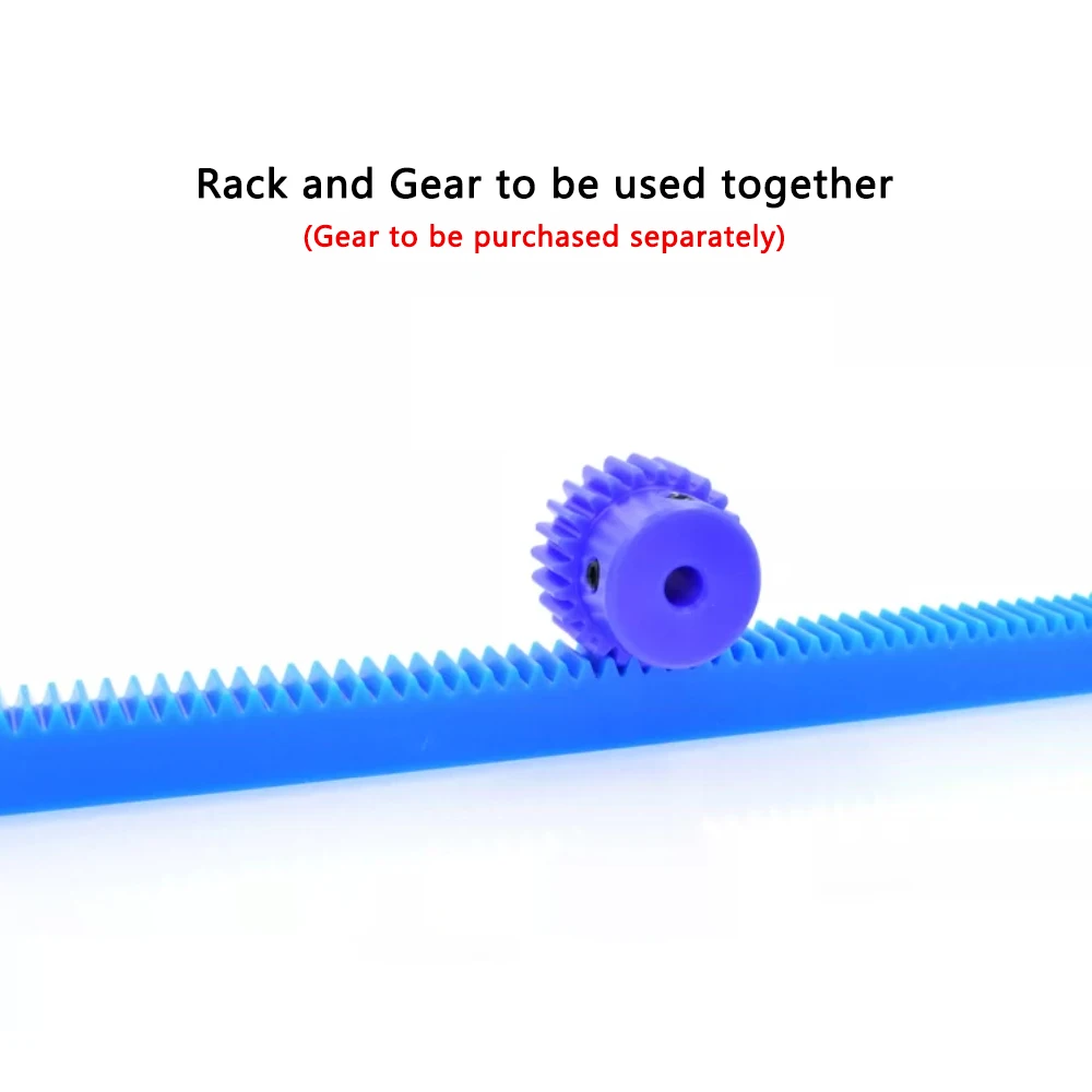 Mod1/1.5/2/2.5/3/4 Blue Nylon Gear Rack Transmission Plastic Rack Length 300/500mm DIY Model Makeing Drive Materials Accessories