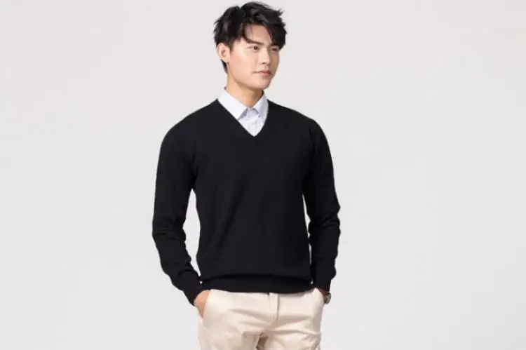 Kaschmir-Baumwollpullover für Herren, 2024, Herbst-Winter-Jersey, Pullover, Robe, hombre, Pull-Homme, Hiver-Pullover, Herren, O-Ausschnitt, gestrickte Pullover – Detail 18