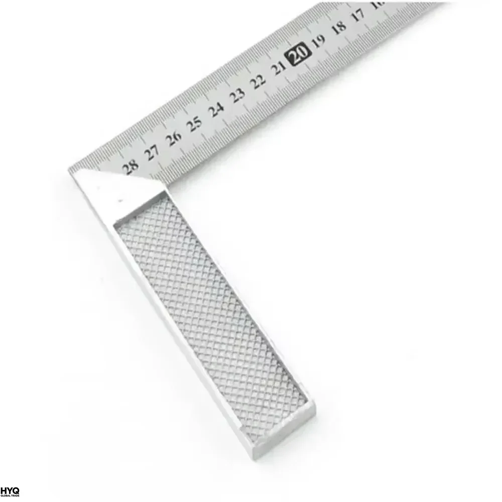 1-2PC 300mm Aluminum Handle Right Angle Square Ruler,Stainless Steel Scale, Precision Measuring Tool for Woodworking & Carpentry