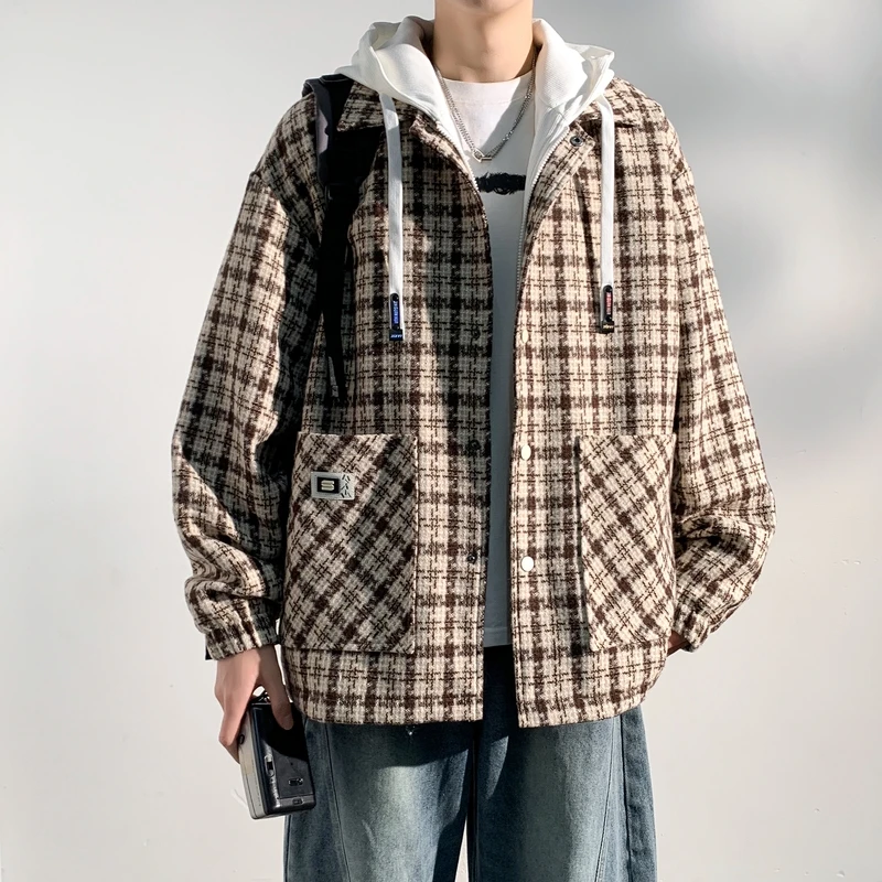 

Мужская повседневная куртка с капюшоном, весенняя, модная, брендовая, свободного кроя, стильная, уличная, из полиэстера, с длинными рукавами, на молнии