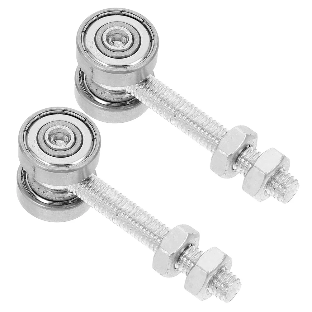 2Pcs Sliding Door Rollers Heavy Duty Double Bearing Smooth Silent Sliding Track Pulley Wheel Roller Replacement Assembly