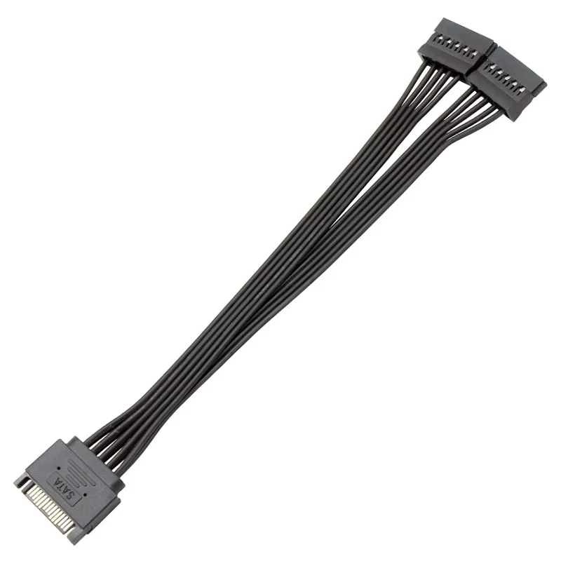 15-Pin-Festplatten-Stromkabel, 1 Stecker auf 3/4/5/6 Buchsen, Splitter-Adapter, SATA-Stromkabel, Festplattenverlängerung für DIY-PC-Server