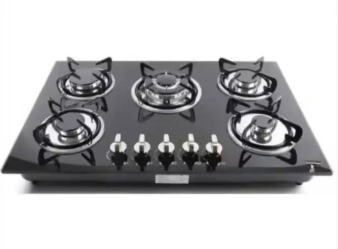 موقد غاز بخمسة شعلات، موقد غاز تجاري، موقد مطبخ على سطح الطاولة، 5 شعلة، طباخ غاز