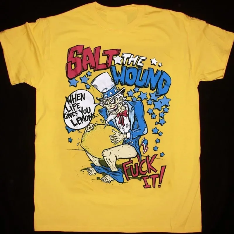 NEW Salt the Wound Band Album Short Sleeve Yellow All Size Shirt AM175