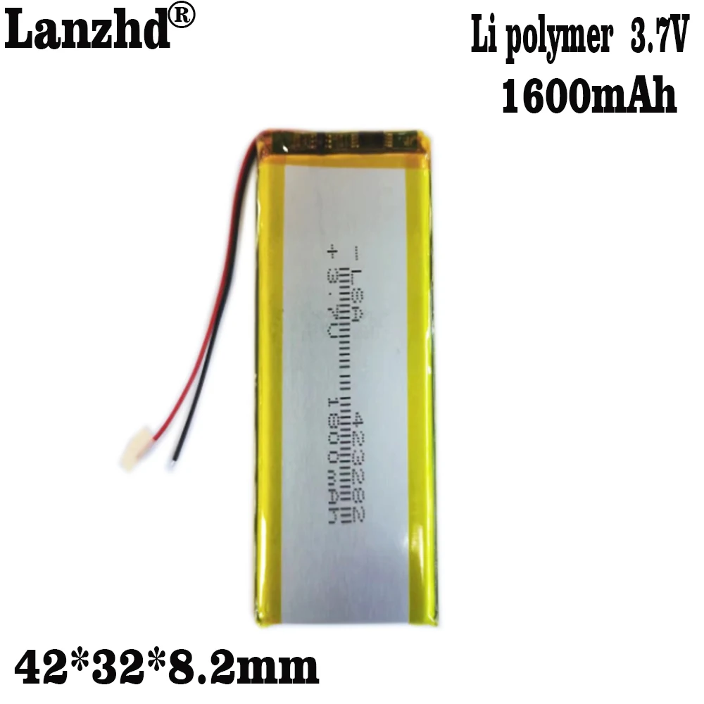 1-10pcs 423282 423482 3.7v 1600mah lithium polymer battery 3 7V li ion lipo rechargeable batteries for Mp4 dvd GPS navigation