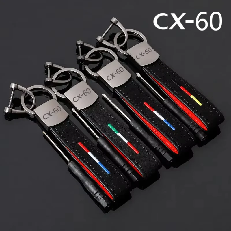 Car Key Chians Rings Suede Keychains Pendant Accessories for CX-60 Atenza RX8 RX7 MX3 MX5 Axela Speed SKYACTIV