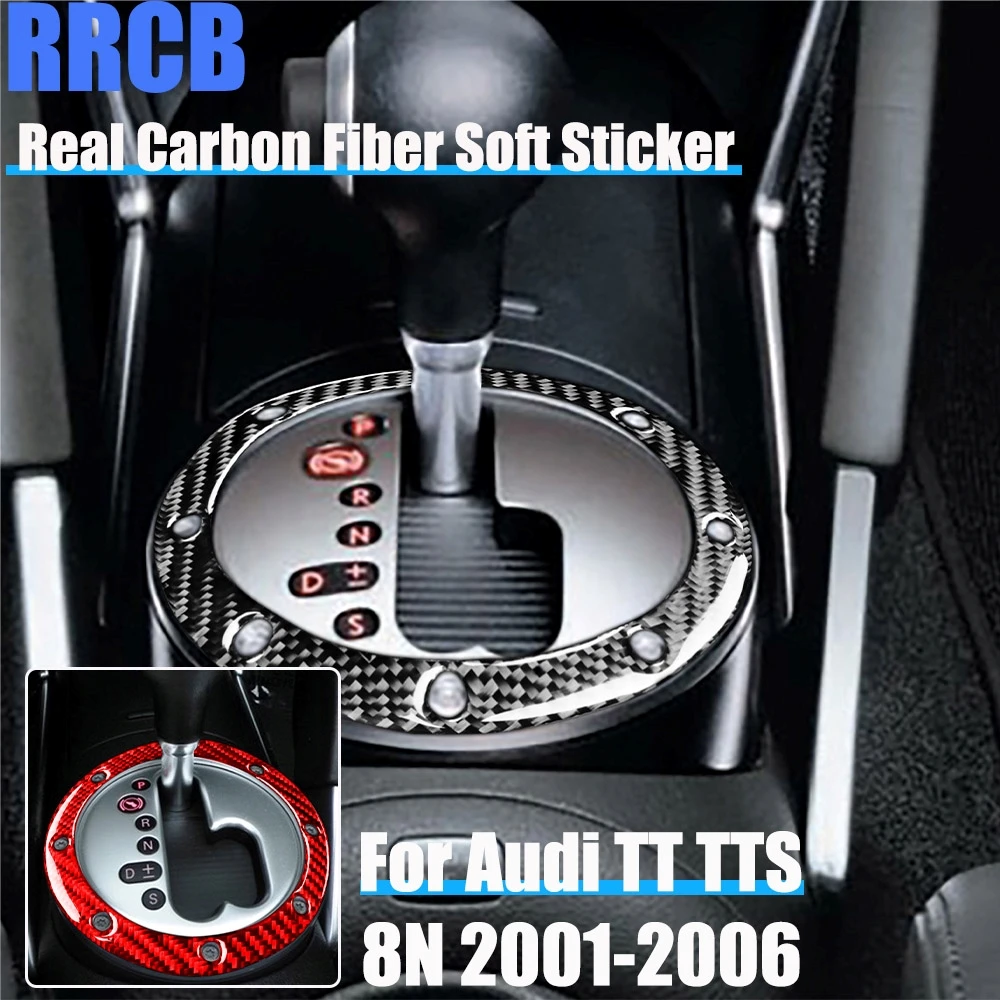 

Real Carbon Fiber Car Accessories Center Gear Shift Frame Cover Soft Sticker For Audi TT TTS 8N 2001 2002 2003 2004 2005 2006