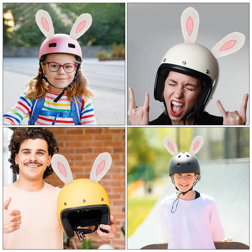 4 قطعة آذان أرنب الديكور آذان الأرنب للتزلج دراجة نارية دراجة اكسسوارات تأثيري حفلة الأذن المرفقات خفيفة الوزن