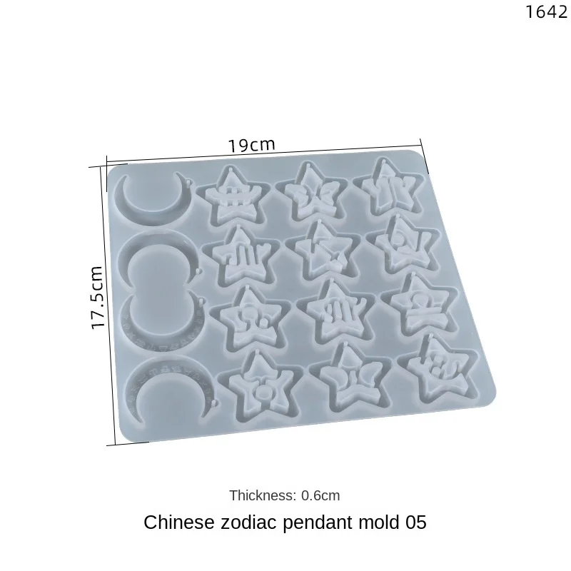 Zodiac constellation shape silicone mold epoxy resin production can be used for pendant keychain jewelry accessories earrings