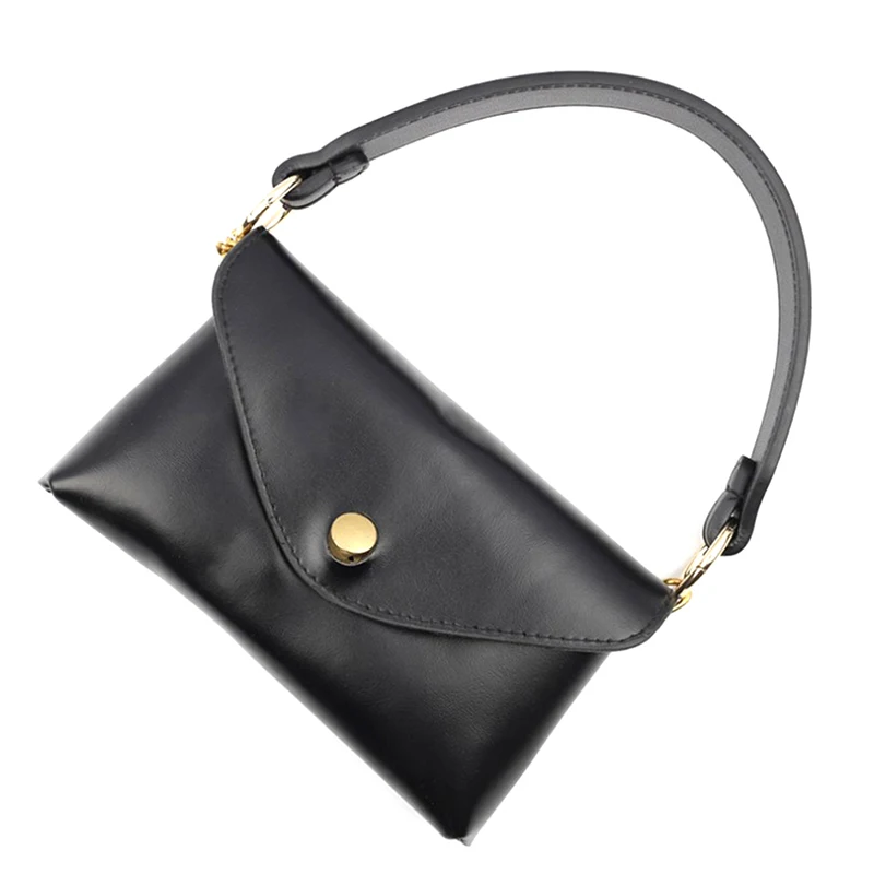 PU Leather Bag Strap Handbags Handles For Handbag Short Bag Strap Purse Strap Golden Buckle Replacement Bag Belt Band