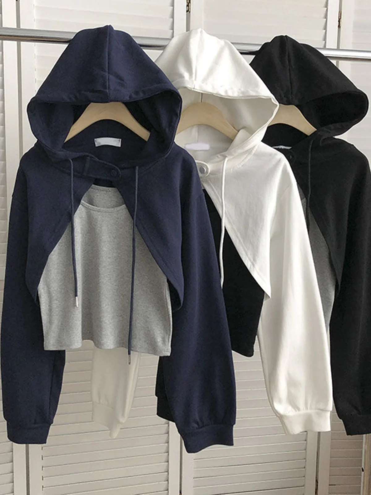 Loose Korean Sle Women's Hoodie Long Sve ortie Single Piece Sweatirt Spring Faion plus Size Casual Streetwear