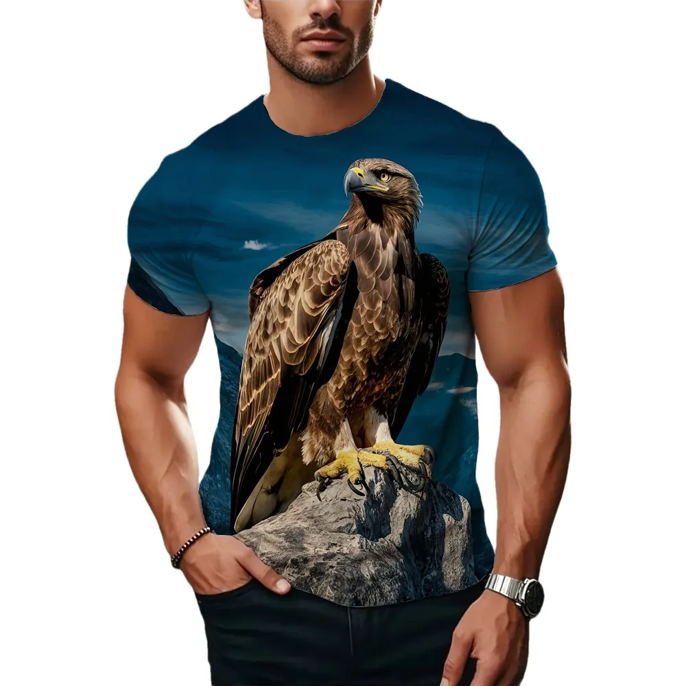 

Летние мужские и женские быстросохнущие футболки с 3D принтом Eagle&Mountain, спортивные футболки, модные повседневные топы с короткими рукавами