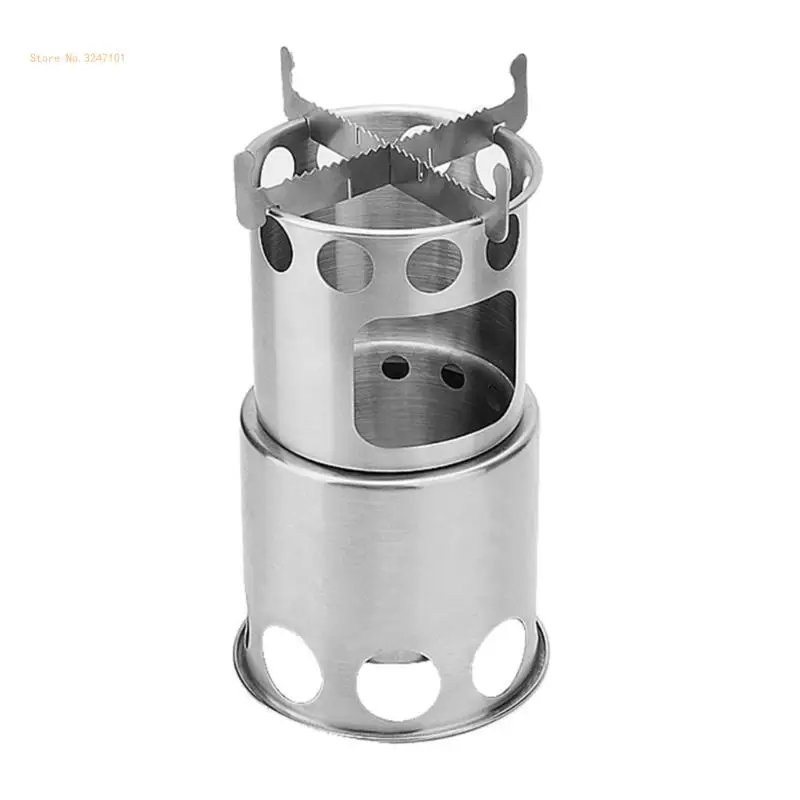 

Multifuntional Outdoor Cooking Stove Campings Stove Stainless Steel Texture Suitable for Camping Hiking and Barbecue Dropship