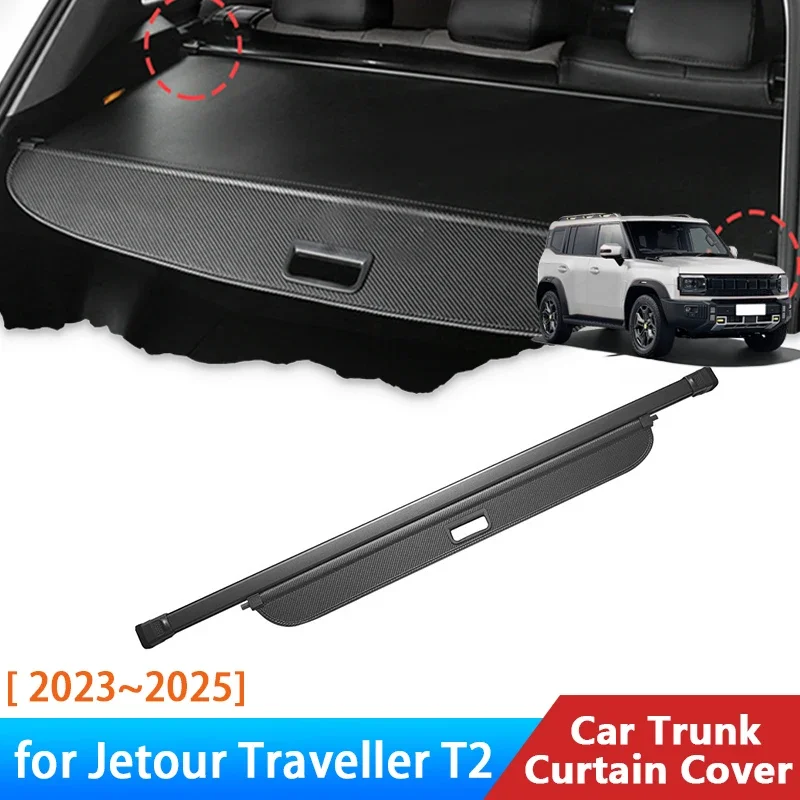 

for Jetour Traveller T2 Shanhai T2 Hybrid 2023 2024 2025 Accessories Car Trunk Curtain Mat Rear Curtain Retractable Auto Tools