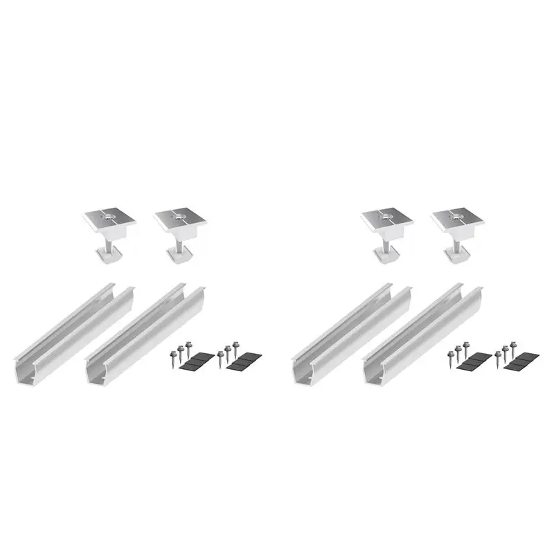 AC88-4X Solar Panel Mount Bracket Rails Clamp Fastening Module Mount Mounting PV Solar Power Supplies Trapezoidal Roof 35Mm