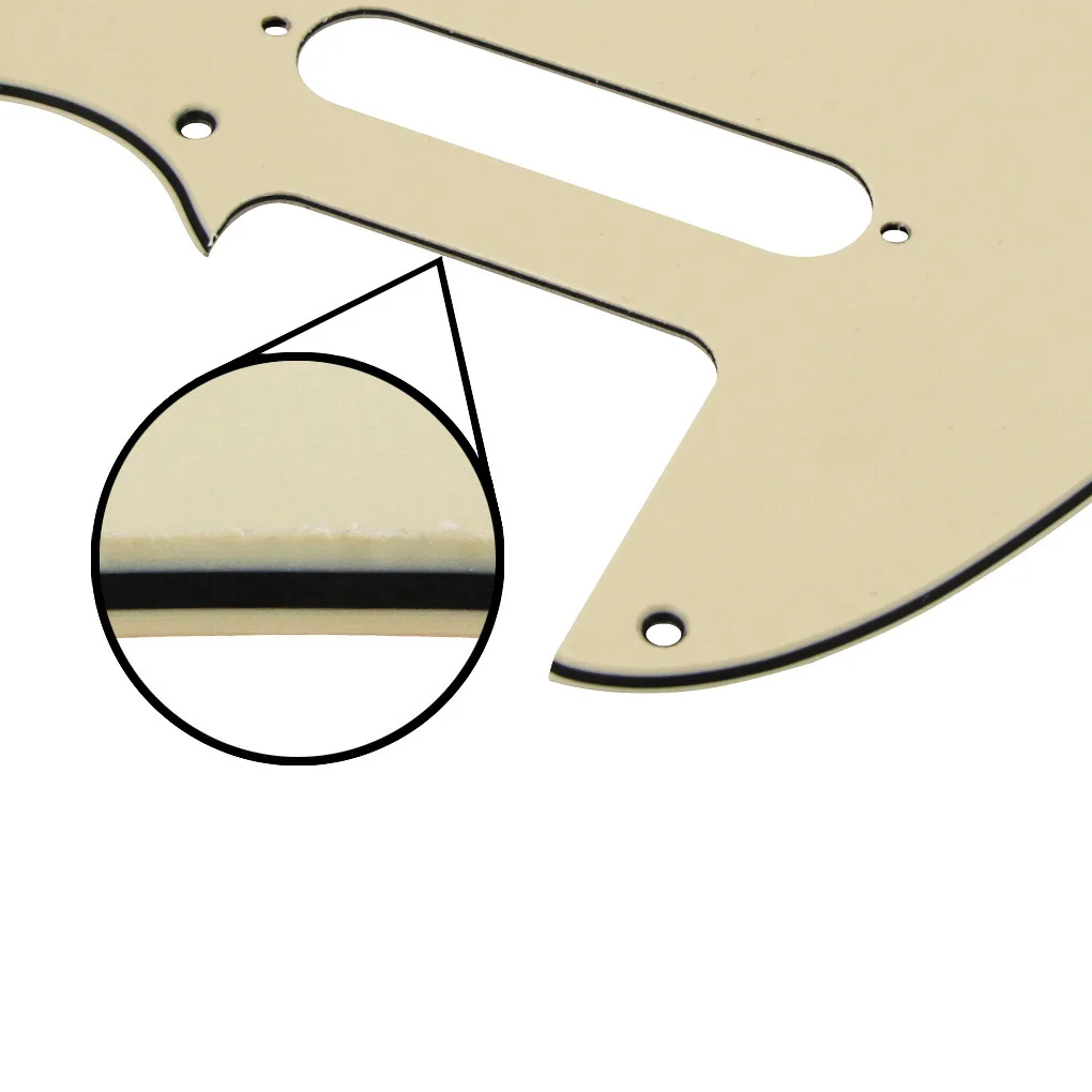 FLEOR TL Nashville Guitar Pickguard Front Scratch Plate Single Coil-Single Coil 8 Hole with Screws,3 Colors Options