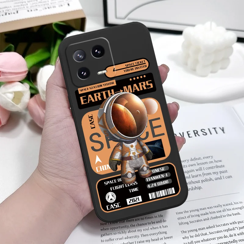 Old Astronaut Phone Case For Xiaomi Mi 15 14 14T 13 13T 12 12X 12T 12S 11 11T 10 10T 9 9T Pro Lite Liquid Silicone Cover