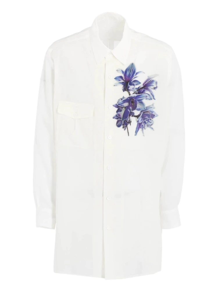 Male Trendy Art Shirts Men's 2025 Four Seasons Wear New Thin Shirts Fashion Floral High-end Printed Loose Comfort Over Size Tops