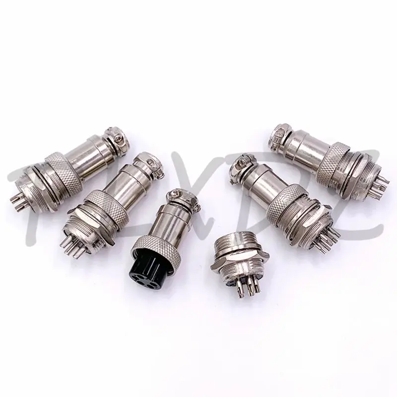 1 jeu de prises d'aviation de 12mm, GX12-2/3/4/5/6/7 broches, connecteur mâle femelle, composant enfichable, connecteur circulaire étanche