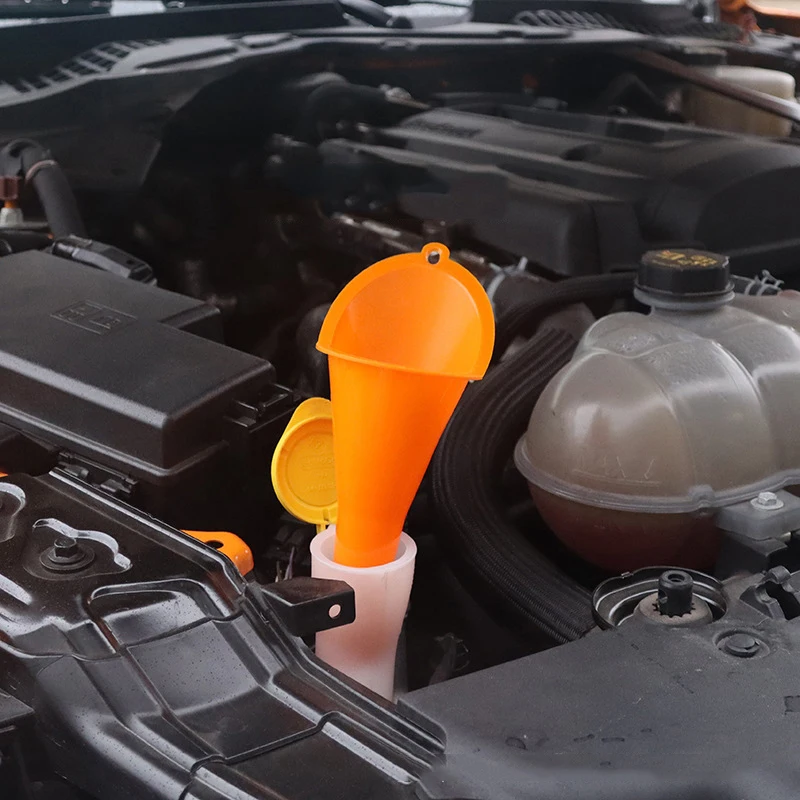 Car Refueling Multi-Function Longer Stem Plastic Funnel Gasoline Engine Oil Additive Motorcycle Refueling Tools Auto Accessories