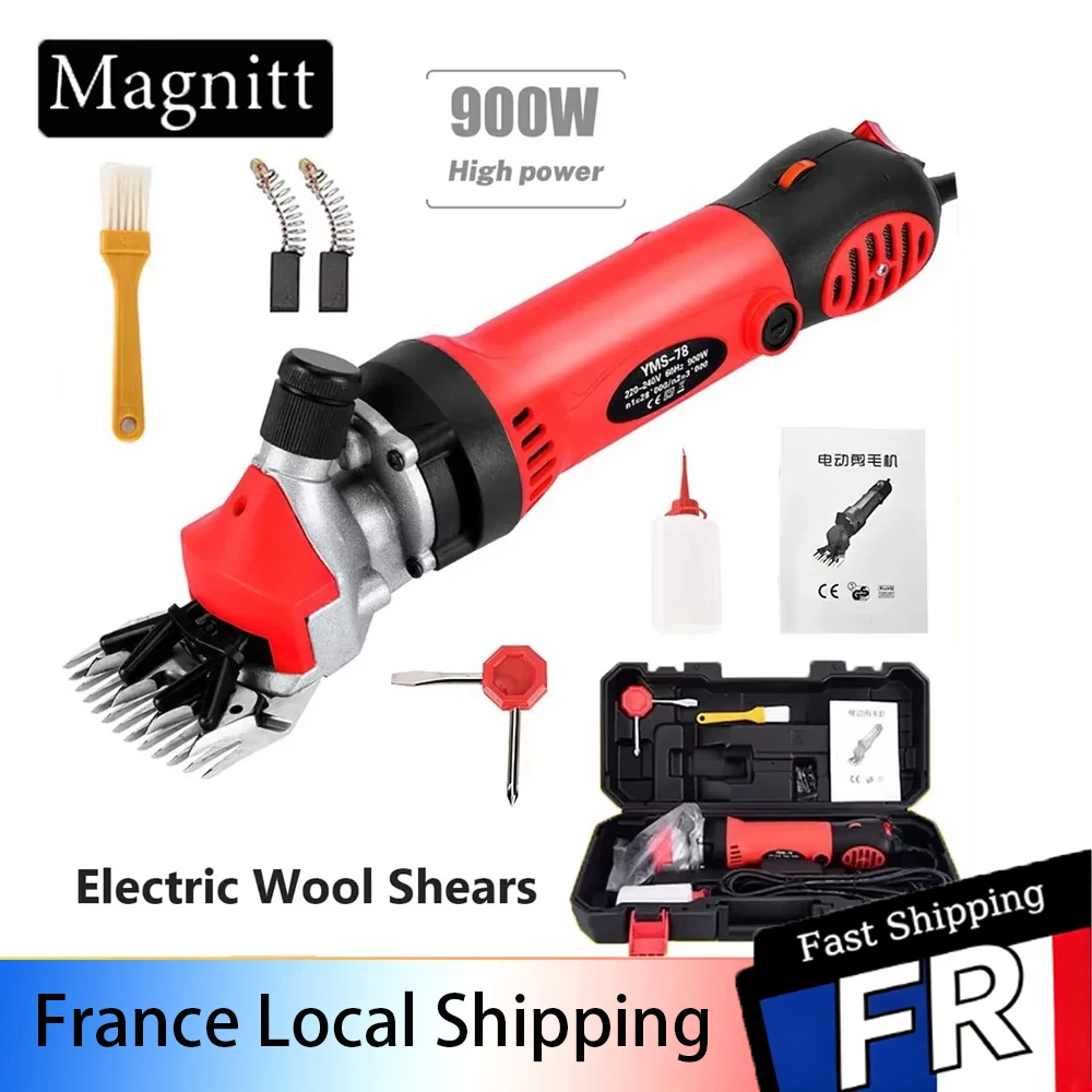 Tosatrice elettrica a 6 velocità con 13 denti, per ovini e caprini, kit per la cura del pelo degli animali domestici, strumento automatico per la tosatura, forbici per lana, macchina per il taglio del