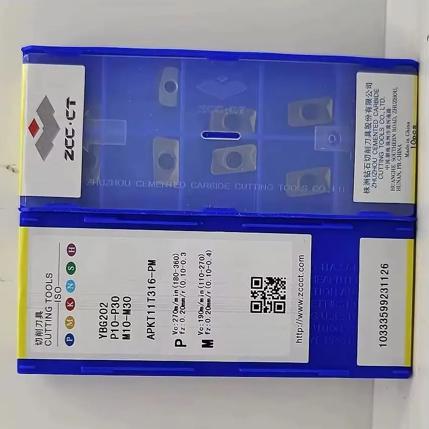 

APKT11T316-PM YBG202/APKT11T312-PM YBG202 ZCC.CT твердосплавные вставки с ЧПУ, фрезерные вставки, инструменты, 10 шт./кор.