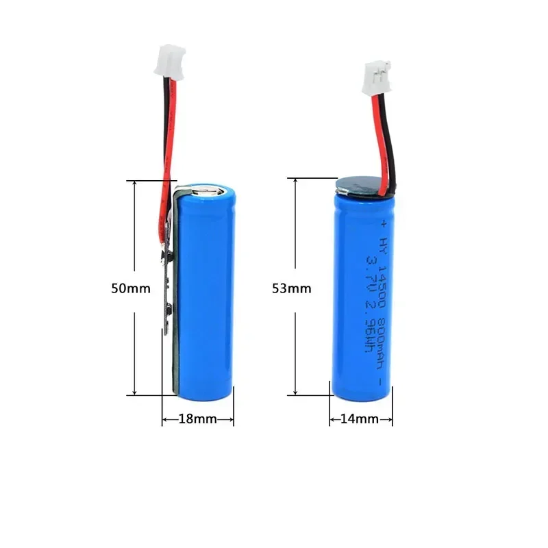 14500 5C Power Lithium Battery 3.7V 800mAh Rechargeable Battery for Electric Toothbrush Shaver Beauty Instrument Lithium Battery