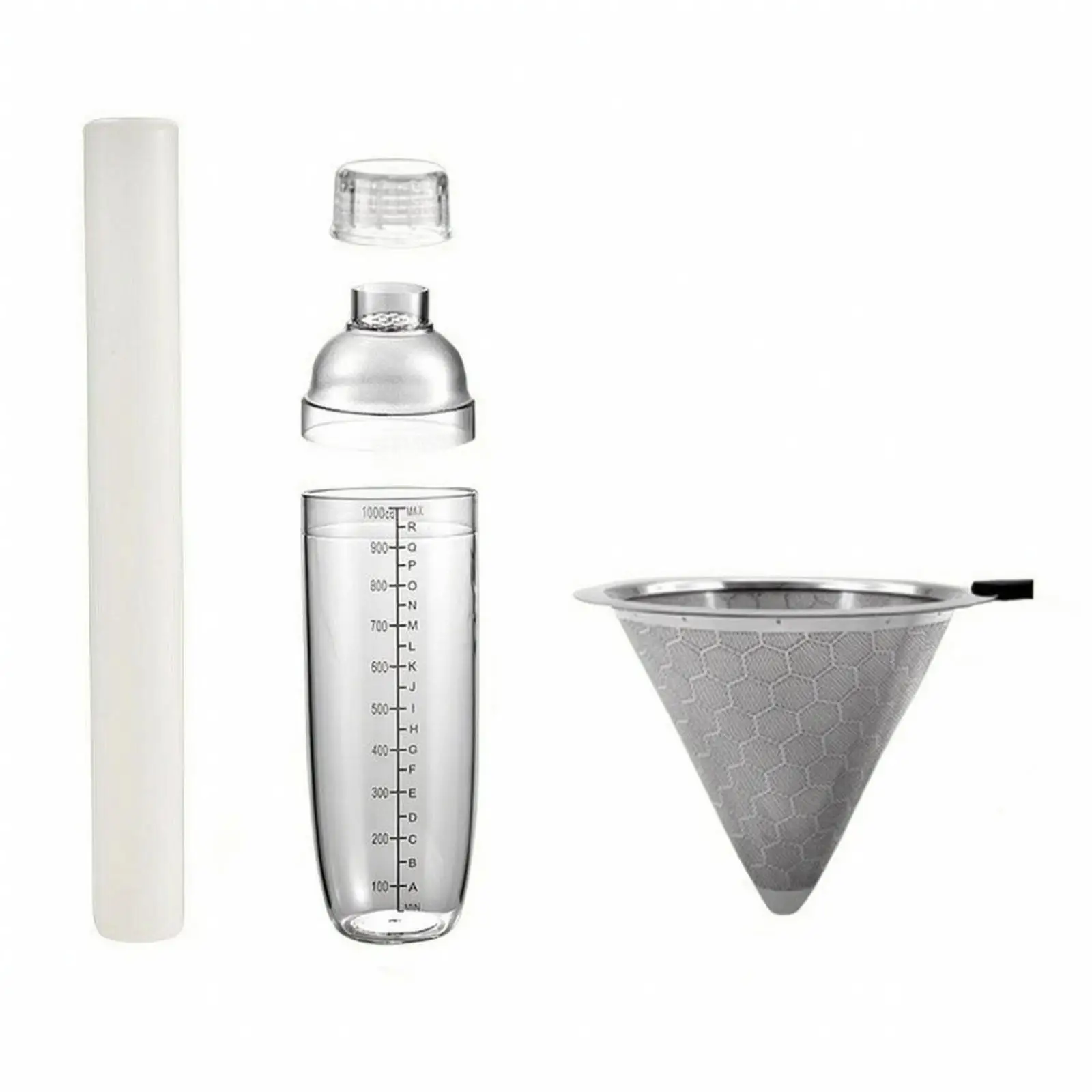 1000 Beverage Mixer Cocktail Shaker Watertight Graduated Cocktail Mixing Set Food-Grade Drink Mixer for Home Bartenders,