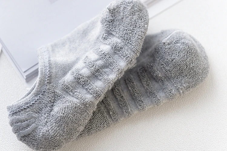 5 Paare/los Männer Handtuch Unten Boot Socken Sport Schweiß Atmen Silikon Anti-Slip Unsichtbare Socken Frühling Sommer Neue Mode – Detail 11