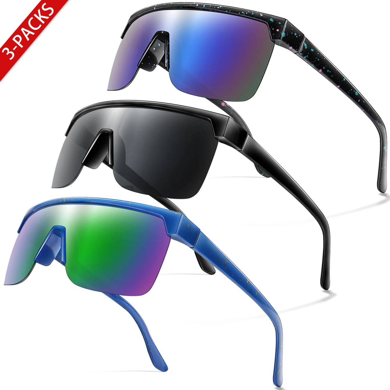 3 Pairs Brand Glass…