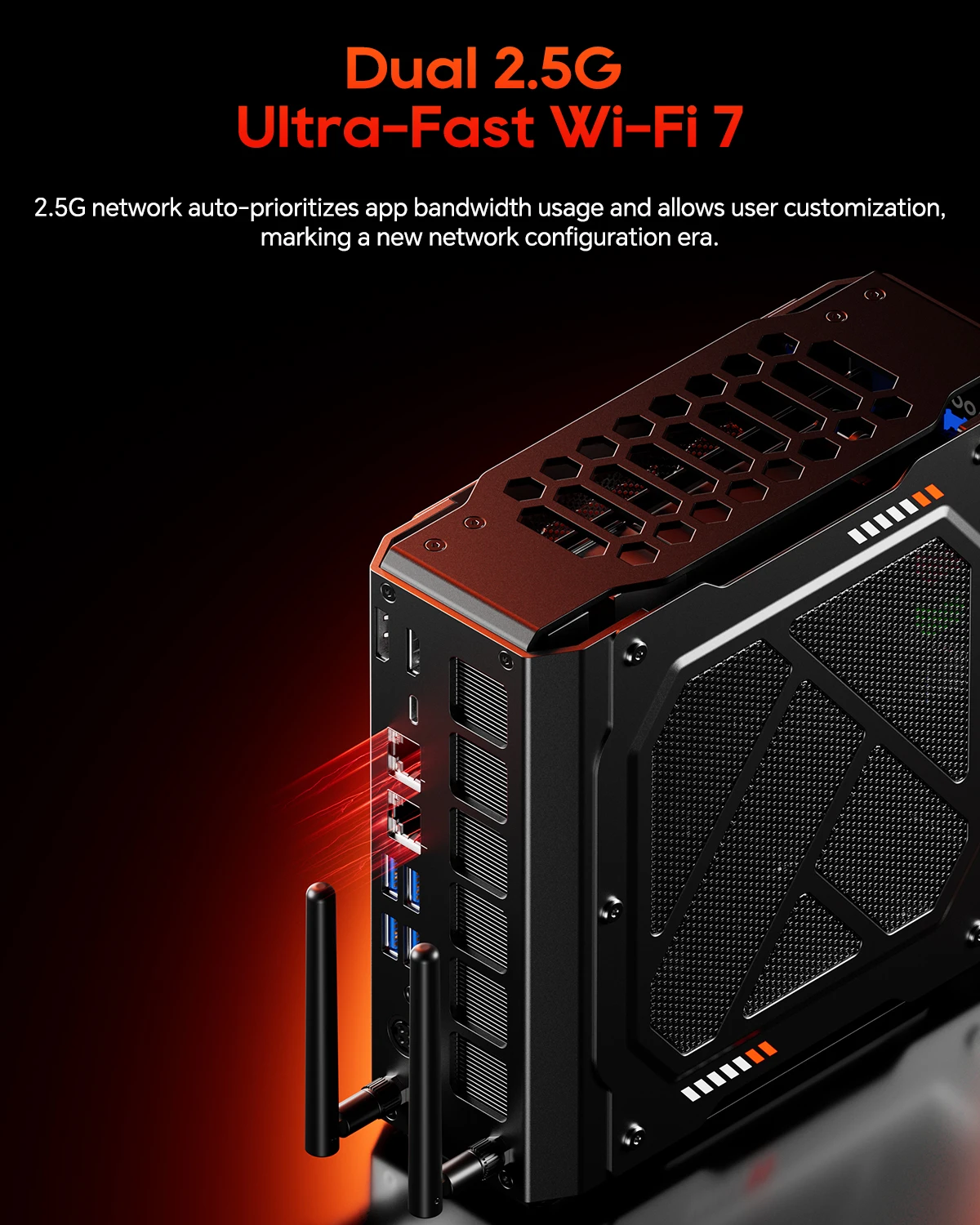 AOOSTAR GODY Gaming Mini PC AMD Ryzen 9 7940HX CPU + AMD Radeon RX 7600 XT WiFi 7 Mini ordenador de escritorio para juegos de alto rendimiento