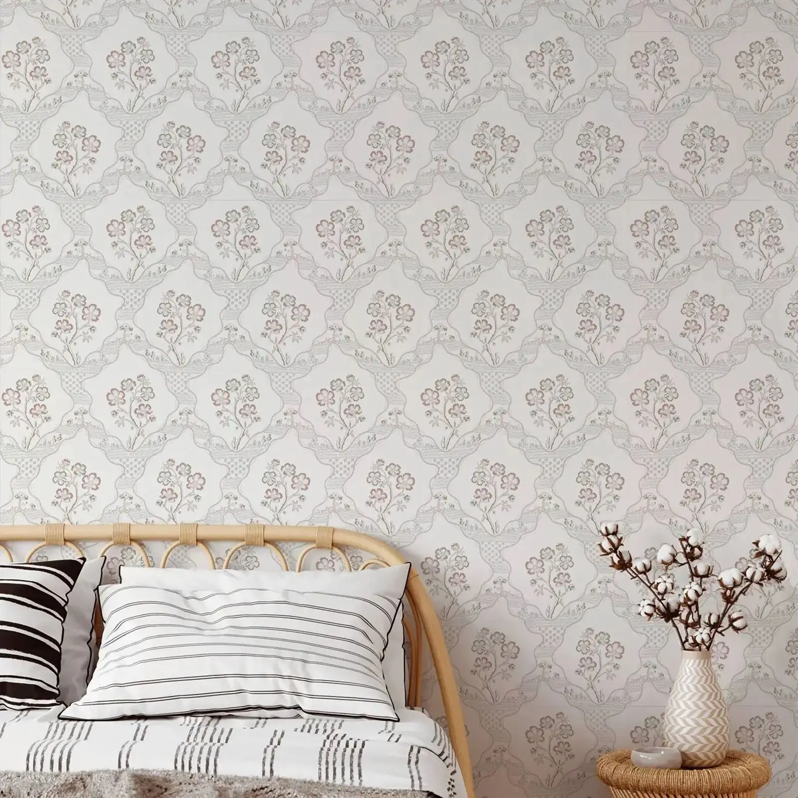 Vintage  Flower Wallpaper For Walls In Rolls, Floral Design Wallpapr,Peel and Stick,Decorative Walls Paper For Room Decoration